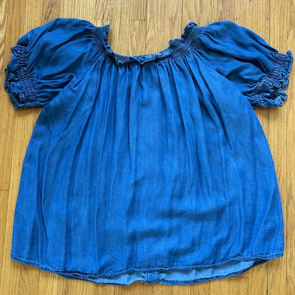 Light denim baby doll top - Picture 3 of 3